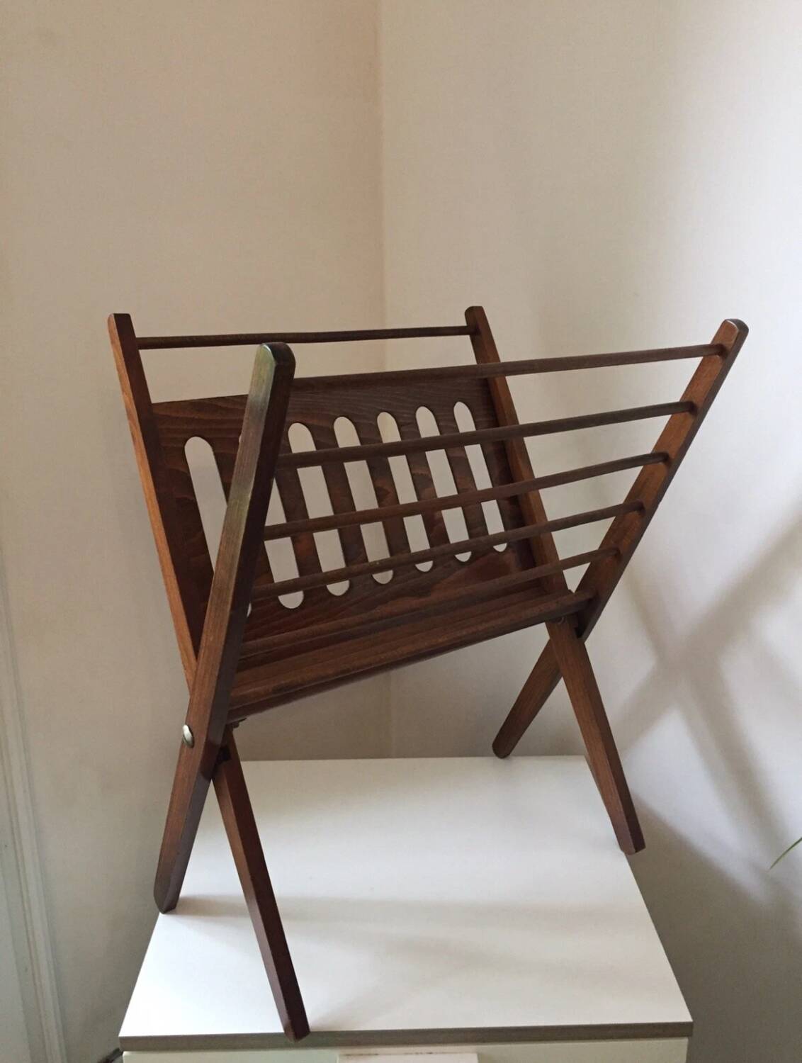 Cees Braakmann Vintage Foldable Magazine Rack 1960