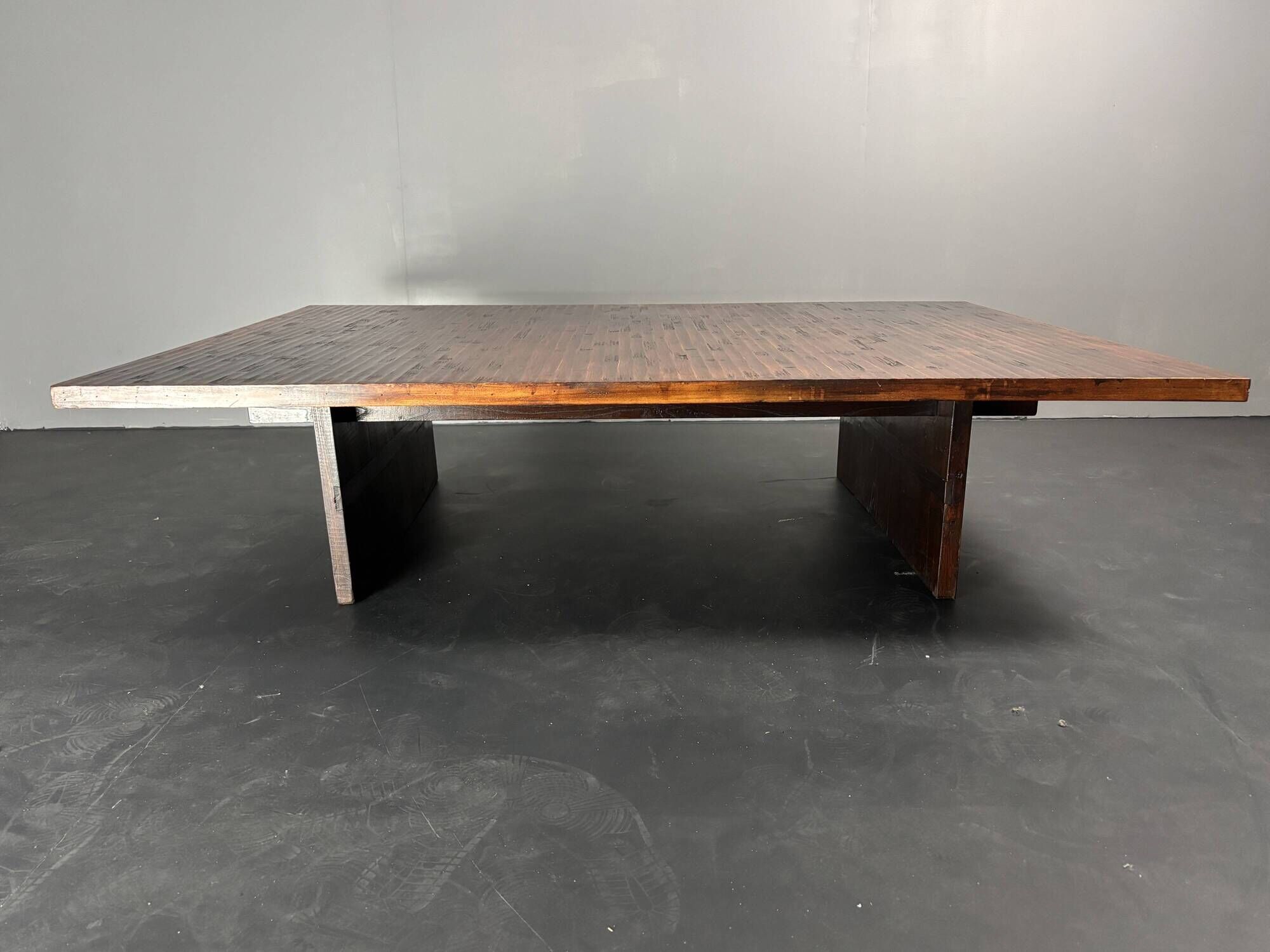 Low Japandi bamboo wabi sabi coffee table by Axel Vervoordt, Belgium 1980s