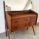 Vintage Danish teak hairdresser from the 1960s stamped Ag Spjel Kobber.