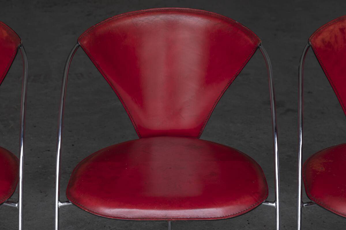 Set of 4 dining chairs 'Linda' by Arrben, Italian design, 1980s