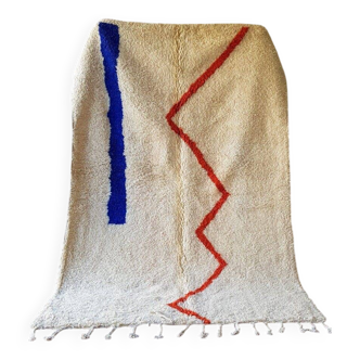 Handmade pure natural wool rug, size 150 x 250 cm