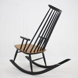 1960s Varjosen Puunjalostus Beech Rocking Chair, Finland