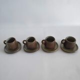 Vintage coffee service in Brown sandstone of the years 60