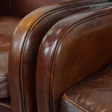 Set of 2 Sheepskin Leather Armchairs