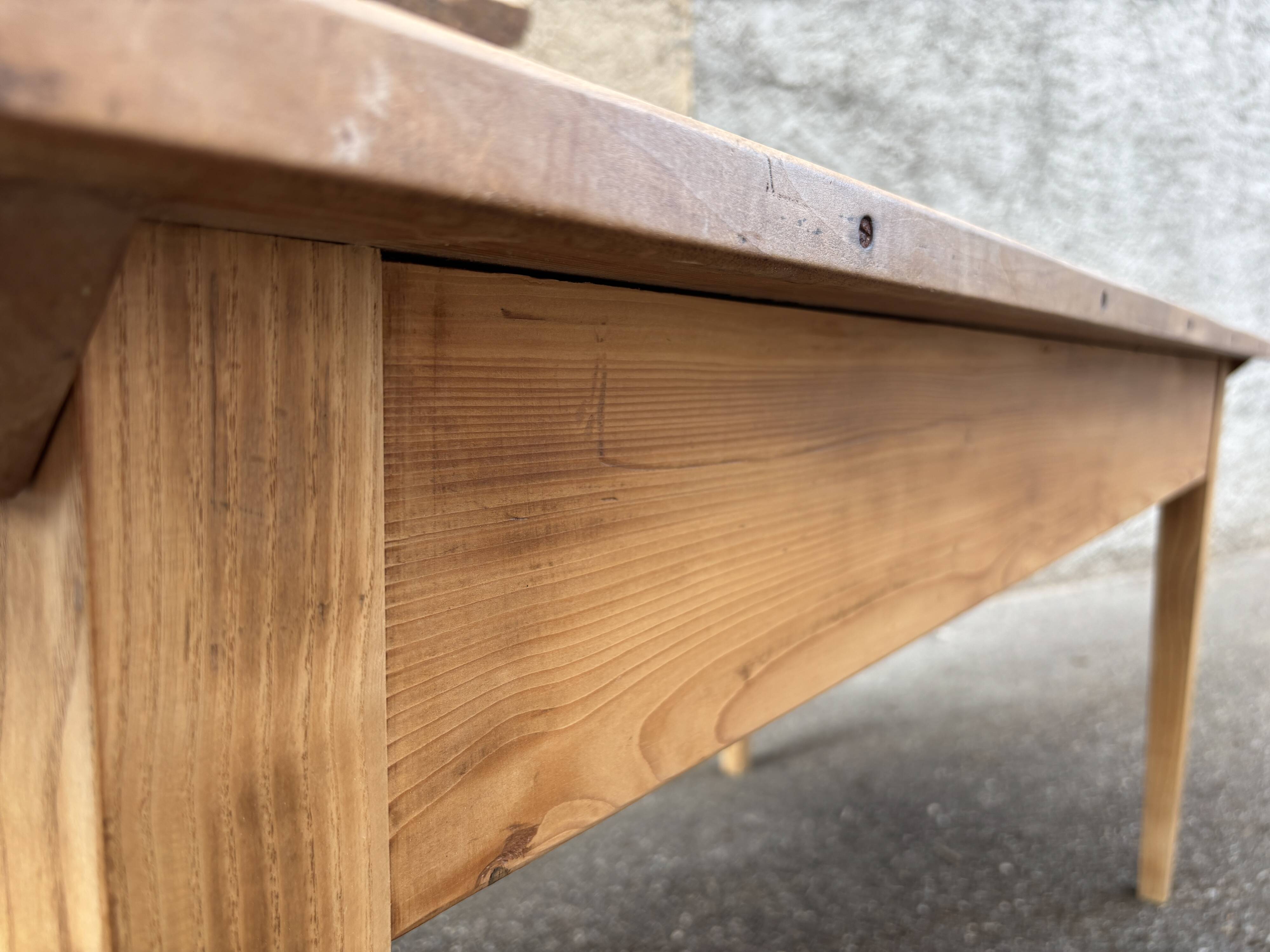 Raw fir farmhouse table