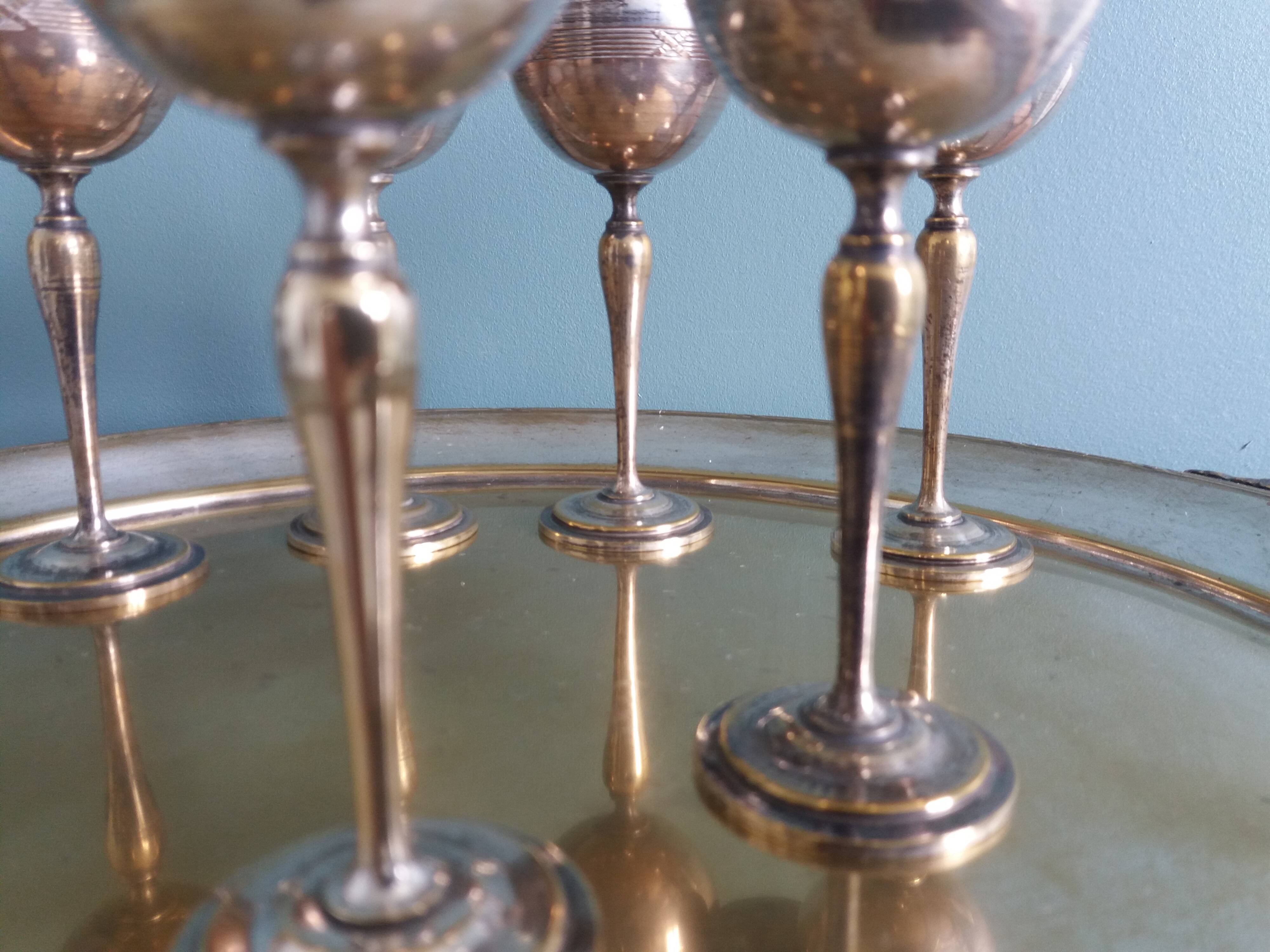 Silver-plated liqueur set