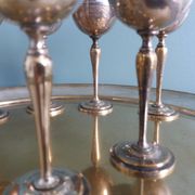 Service à liqueur en métal argenté