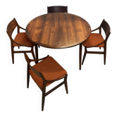 Danish Palisander Dining Set by Vestervig Eriksen 1950s