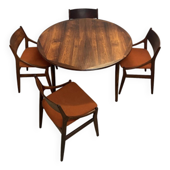 Danish Palisander Dining Set by Vestervig Eriksen 1950s