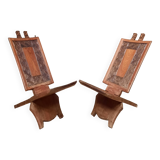 Pair of African seats