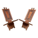 Pair of African seats