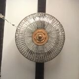 Large ceiling light with stamps and bronze Chandelier Ras de plafond Dome