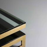 Table Basse Plaquée Or en Forme de G de Belgochrom, 1970s