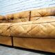 Cognac leather patchwork modular sofa or daybeds, 1970s