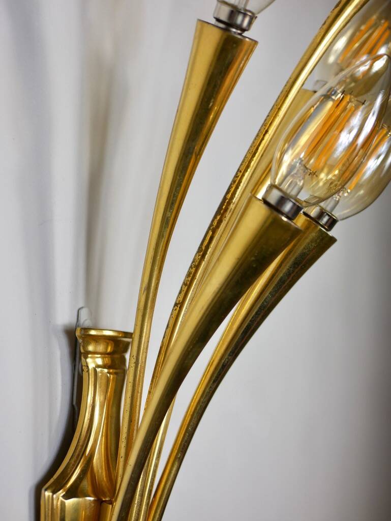 Oscar Torlasco brass wall lamp for Lumi Milano, 1950s
