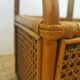 Vintage bamboo rattan and canning magazine holder