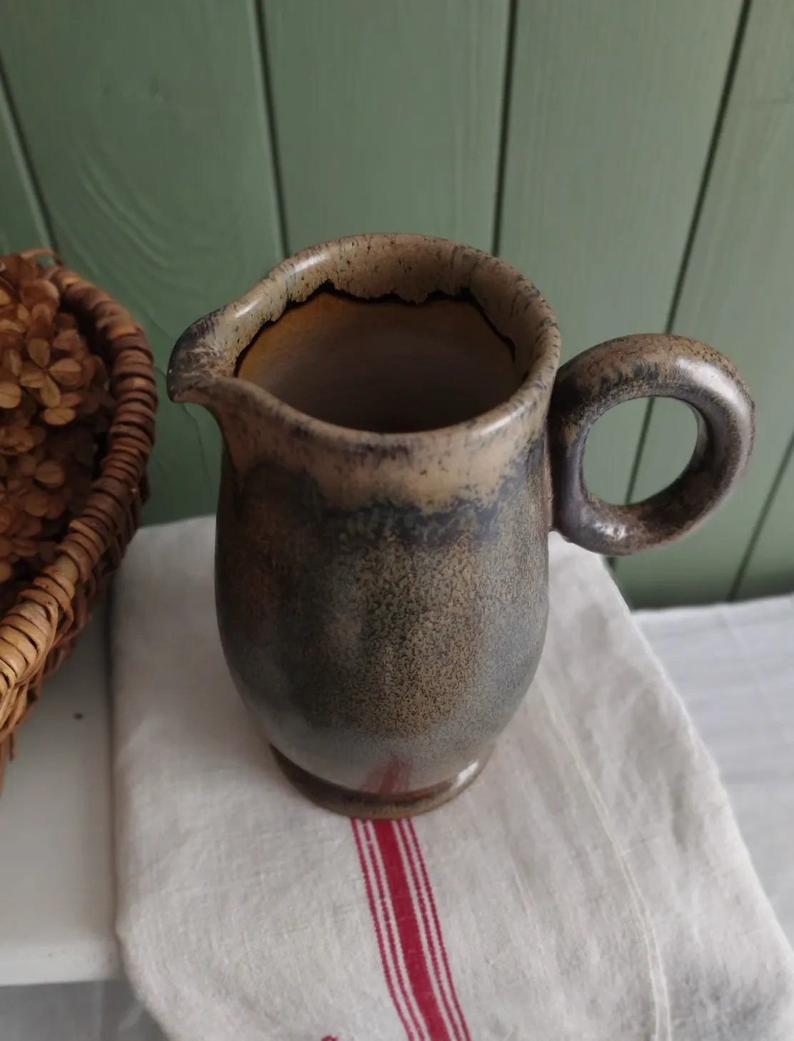 Glazed stoneware jug Arts Ceram