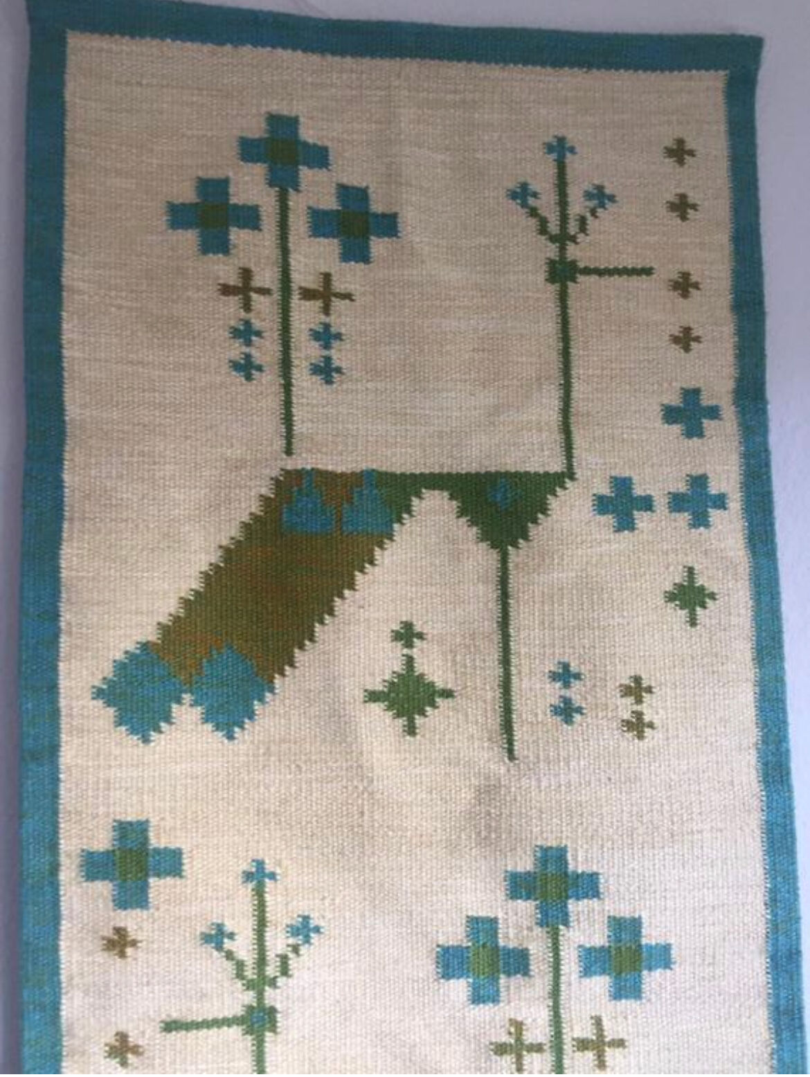 Swedish 1950’s woven wall hanging Rolakan