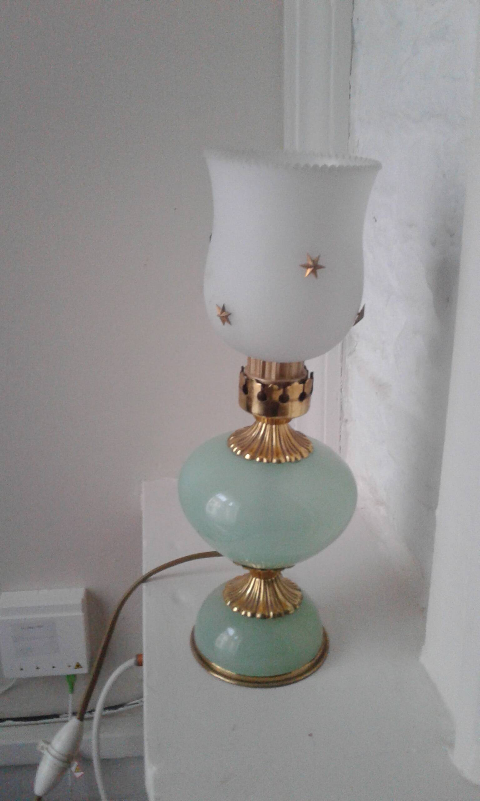 Opaline lamps.