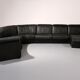 De Sede modular 7-piece mid-century leather sofa in black – Swiss icon