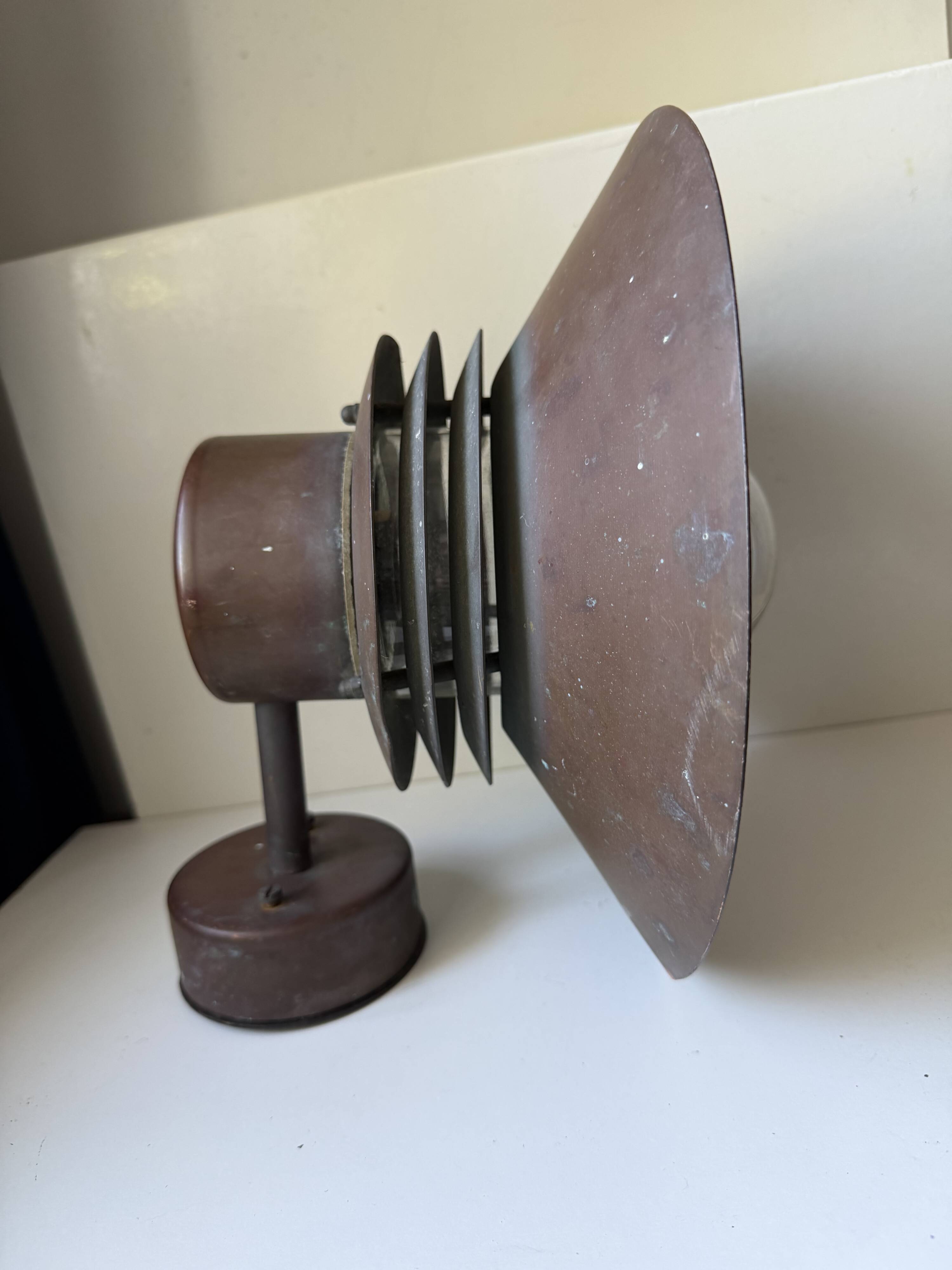 Pair of Danish Vintage Copper Wall Lamps