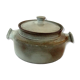 Soup tureen or vegetable dish with glazed ceramic lid