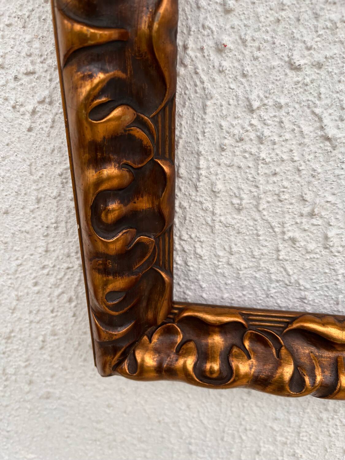 Gold colored wooden frame