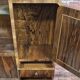 Vitrine Art Déco en noyer rénovée avec bar, rétro, vintage, années 40