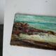 Small old oil painting "beach"