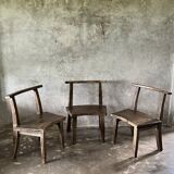 Grande chaise ou fauteuil en teck ancien H84 L60