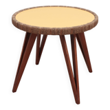 Augusto Romano round beech and straw side table 194Os