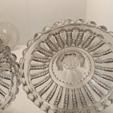 Pair of vintage glass candlesticks