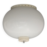 Lustre avec diffuseur en verre blanc, années 1960