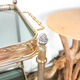 Golden neoclassical dessert