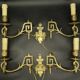 Pair of sconces with Louis XVI laurel garlands from the 19th century - Émile Muller