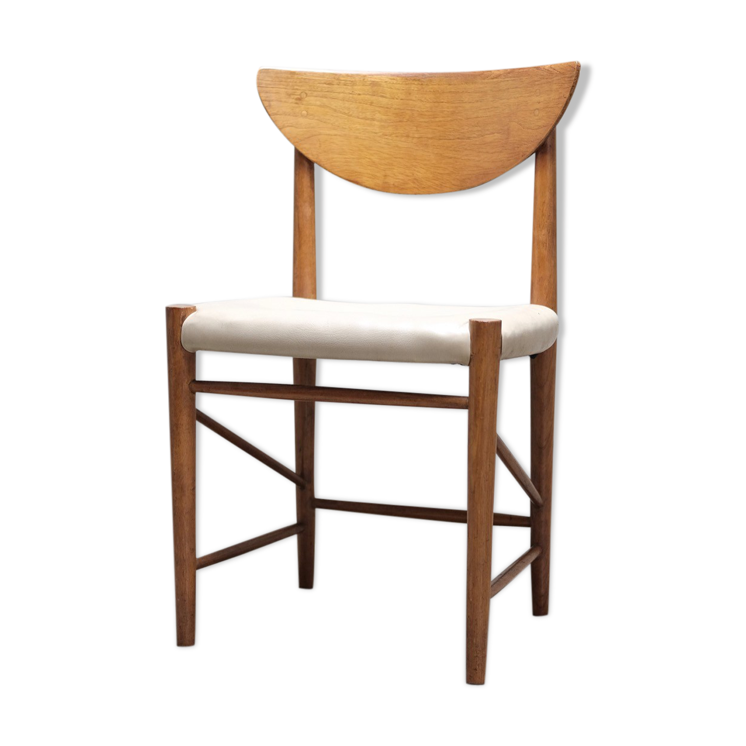 Chaise de salle à manger en teck du milieu du siècle par Peter Hvidt pour Soborg