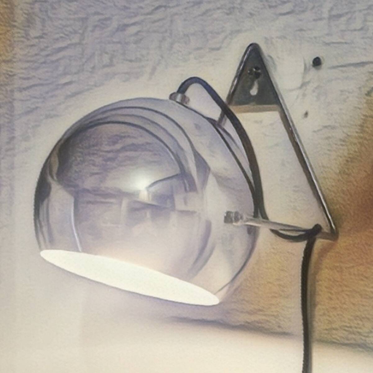 Vintage adjustable lamp - Space Age - Chrome metal - 1980s