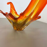 1,9kg Murano Glass "Centerpiece" 50cm Bowl Shell Element Murano, Italy, 1970