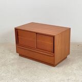 Teak bedside table/chest of drawers, 1960s
