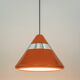 Large orange pendant light designed by Kazuo Motozawa, Staff, 1970s