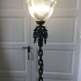 Brutalist chain floor lamp from the 70s