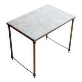 Table d'appoint marbre blanc vintage