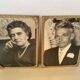 Paire de cadres photographies femme et homme
