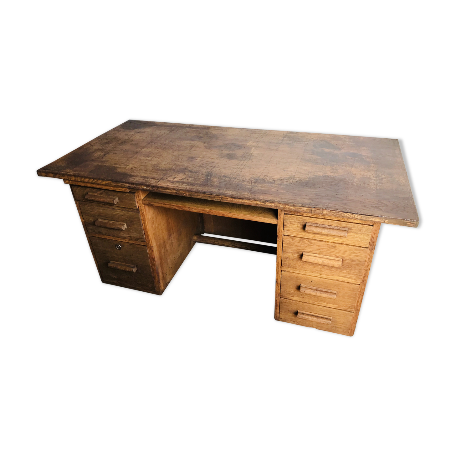 Oak box desk