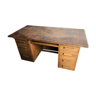 Bureau à caisson en chêne