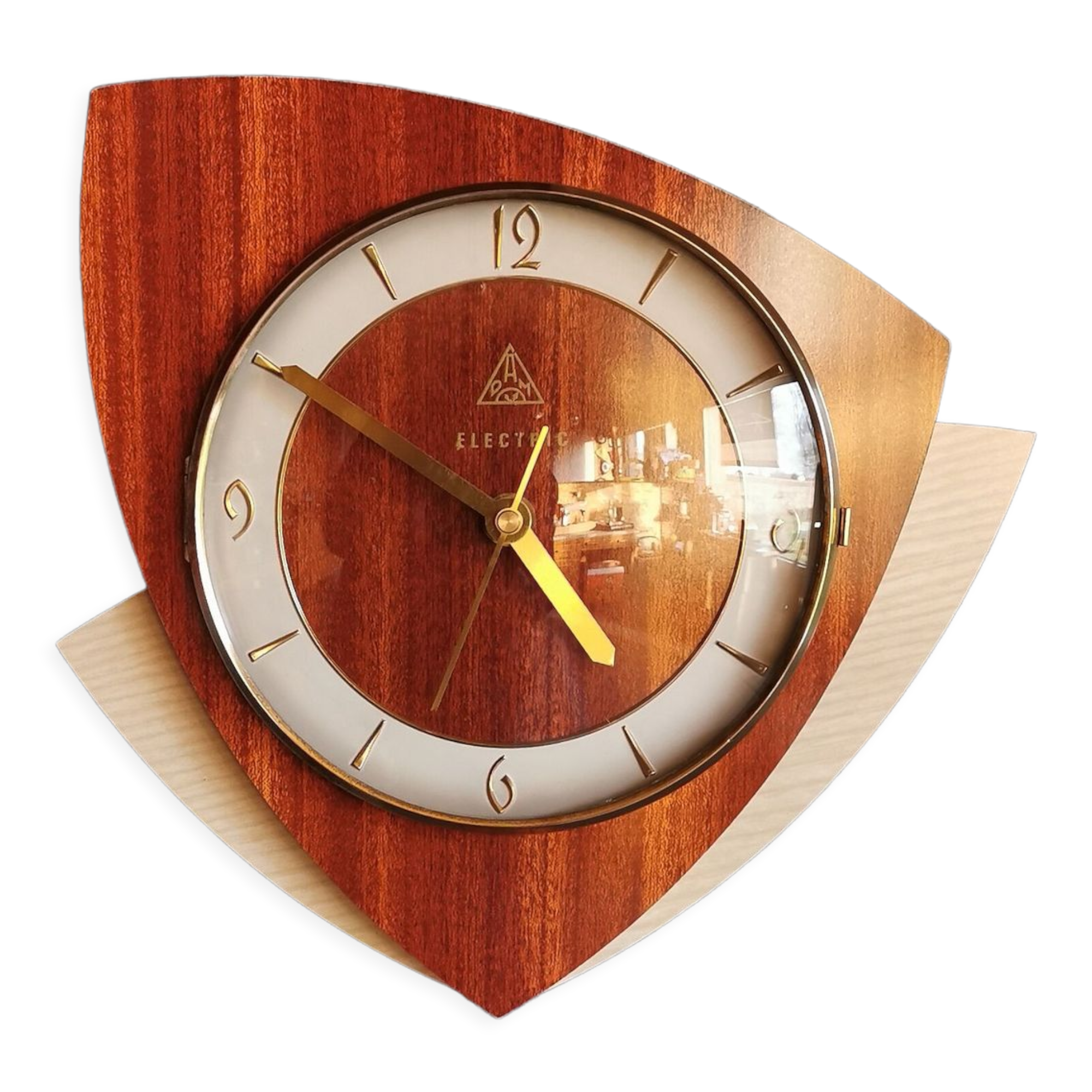 PENDULE HORLOGE MURALE FORMICA ROMATIC VINTAGE