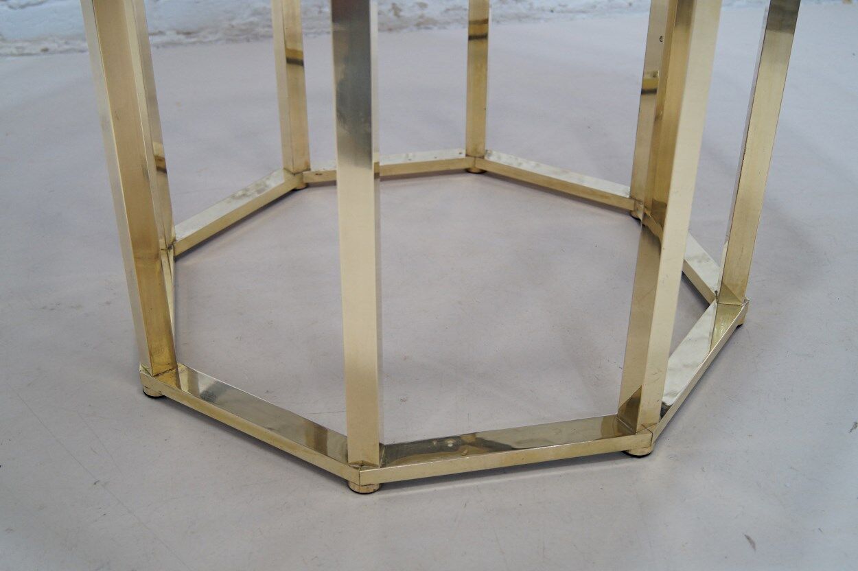 Brass  Italian coffee table by Romeo Rega, 1970s