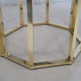 Brass  Italian coffee table by Romeo Rega, 1970s