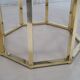 Brass  Italian coffee table by Romeo Rega, 1970s