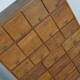 Armoire d'apothicaire vintage allemande en pin et chêne, années 1950